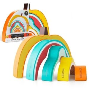 FAO Schwarz Fruit Stacker Wood Building Set for toddlers